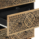 vidaXL 3 db tömör mangófa tálalószekrény 60 x 33 x 75 cm