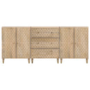 vidaXL 3 db tömör mangófa tálalószekrény 60 x 33 x 75 cm