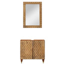 vidaXL 2 részes tömör mangófa fürdőszobai bútorszett