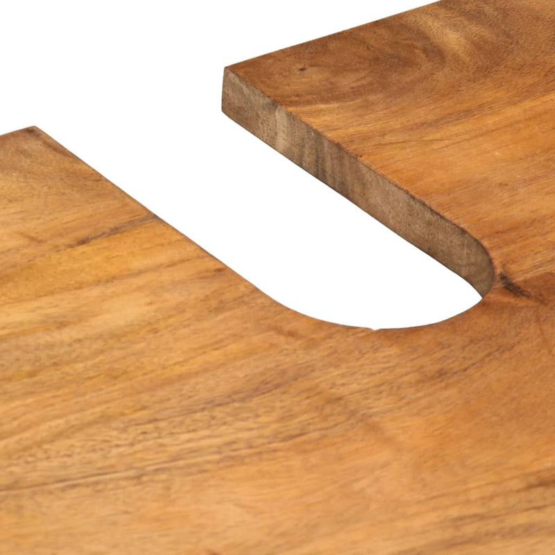 vidaXL 3 részes tömör mangófa fürdőszobai bútorszett