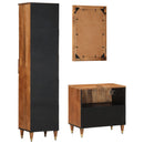 vidaXL 3 részes tömör mangófa fürdőszobai bútorszett