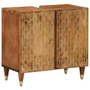 vidaXL 3 részes tömör mangófa fürdőszobai bútorszett