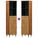 vidaXL 3 részes tömör mangófa fürdőszobai bútorszett