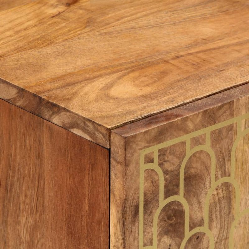 vidaXL 4 részes tömör mangófa fürdőszobai bútorszett