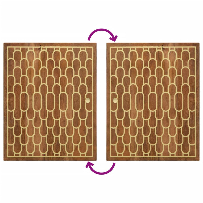 vidaXL 4 részes tömör mangófa fürdőszobai bútorszett