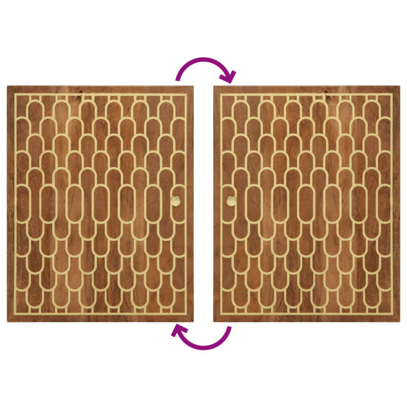 vidaXL 5 részes tömör mangófa fürdőszobai bútorszett