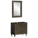 vidaXL 2 részes tömör mangófa fürdőszobai bútorszett