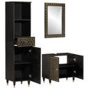 vidaXL 3 részes tömör mangófa fürdőszobai bútorszett