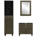 vidaXL 3 részes tömör mangófa fürdőszobai bútorszett