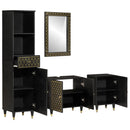 vidaXL 4 részes tömör mangófa fürdőszobai bútorszett