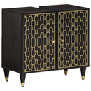 vidaXL 4 részes tömör mangófa fürdőszobai bútorszett