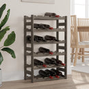 vidaXL szürke tömör fenyőfa bortartó 30 palackhoz