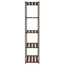 vidaXL 5 szintes barna tömör fenyőfa tárolóállvány 80 x 38 x 170 cm