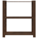 vidaXL 3 szintes barna tömör fenyőfa tárolóállvány 80 x 38 x 90 cm