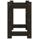 vidaXL fekete tömör fenyőfa bortartó 12 palackhoz