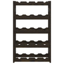 vidaXL fekete tömör fenyőfa bortartó 20 palackhoz