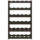 vidaXL fekete tömör fenyőfa bortartó 30 palackhoz
