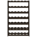 vidaXL fekete tömör fenyőfa bortartó 42 palackhoz