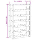 vidaXL fekete tömör fenyőfa bortartó 42 palackhoz