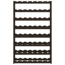 vidaXL fekete tömör fenyőfa bortartó 56 palackhoz