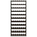 vidaXL fekete tömör fenyőfa bortartó 77 palackhoz