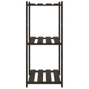 vidaXL 3 szintes fekete tömör fenyőfa tárolóállvány 60 x 38 x 90 cm