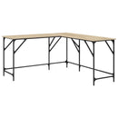 vidaXL sonoma tölgy színű szerelt fa íróasztal 149x149x75 cm