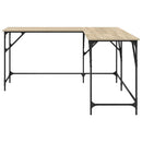 vidaXL sonoma tölgy színű szerelt fa íróasztal 149x149x75 cm