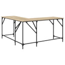 vidaXL sonoma tölgy színű szerelt fa íróasztal 149x149x75 cm