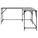 vidaXL szürke sonoma színű szerelt fa íróasztal 149 x 149 x 75 cm