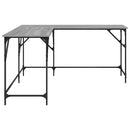 vidaXL szürke sonoma színű szerelt fa íróasztal 149 x 149 x 75 cm