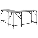 vidaXL szürke sonoma színű szerelt fa íróasztal 149 x 149 x 75 cm