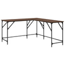 vidaXL barna tölgyszínű szerelt fa íróasztal 149x149x75 cm