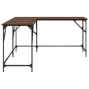 vidaXL barna tölgyszínű szerelt fa íróasztal 149x149x75 cm