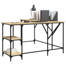 vidaXL sonoma tölgy színű mű fa íróasztal 139x139x75 cm