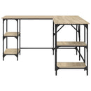 vidaXL sonoma tölgy színű mű fa íróasztal 139x139x75 cm