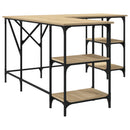 vidaXL sonoma tölgy színű mű fa íróasztal 139x139x75 cm