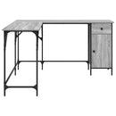 vidaXL szürke sonoma színű szerelt fa íróasztal 141x141x75 cm