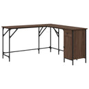 vidaXL barna tölgyszínű szerelt fa íróasztal 141x141x75 cm