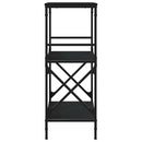 vidaXL 3 szintes fekete szerelt fa könyvespolc 59 x 35 x 90,5 cm