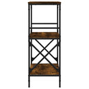 vidaXL 3 szintes füstös tölgy szerelt fa könyvespolc 56 x 35 x 90,5 cm