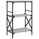 vidaXL 3 szintes szürke sonoma szerelt fa könyvespolc 56x35x90,5 cm