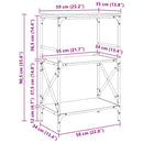 vidaXL 3 szintes szürke sonoma szerelt fa könyvespolc 56x35x90,5 cm