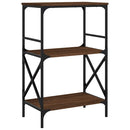 vidaXL 3 szintes barna tölgy szerelt fa könyvespolc 56 x 35 x 90,5 cm