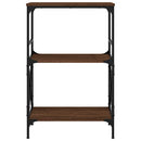 vidaXL 3 szintes barna tölgy szerelt fa könyvespolc 56 x 35 x 90,5 cm