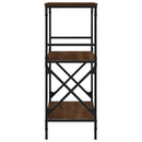 vidaXL 3 szintes barna tölgy szerelt fa könyvespolc 56 x 35 x 90,5 cm
