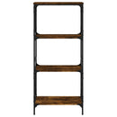 vidaXL 4 szintes füstös tölgy szerelt fa könyvespolc 59 x 35 x 132 cm