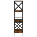 vidaXL 4 szintes füstös tölgy szerelt fa könyvespolc 59 x 35 x 132 cm