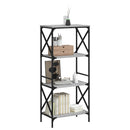 vidaXL 4 szintes szürke sonoma szerelt fa könyvespolc 59 x 35 x 132 cm
