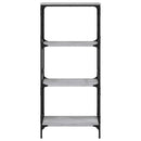 vidaXL 4 szintes szürke sonoma szerelt fa könyvespolc 59 x 35 x 132 cm